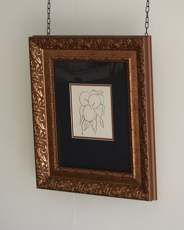 Fruits by Henri Matisse, 1964 - Print, hanging on a white background.