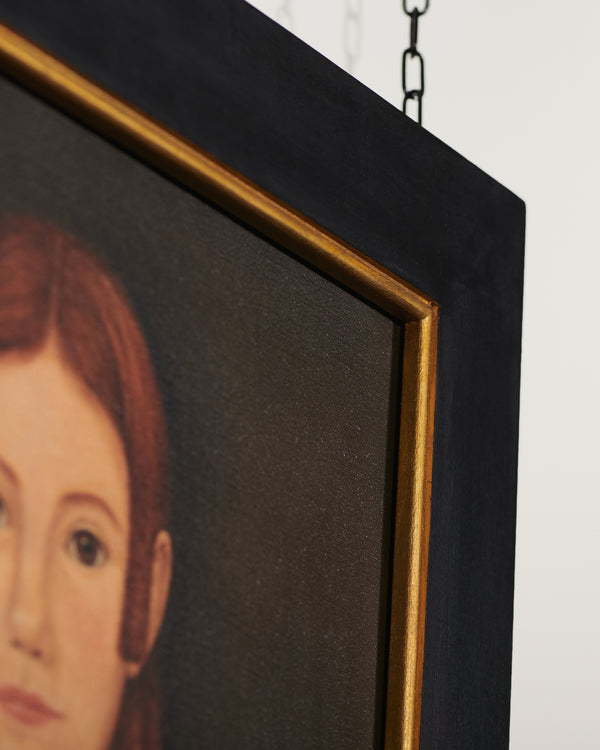 Portrait Of A Woman by Jill Reese, 20th Century - Painting close up of corner