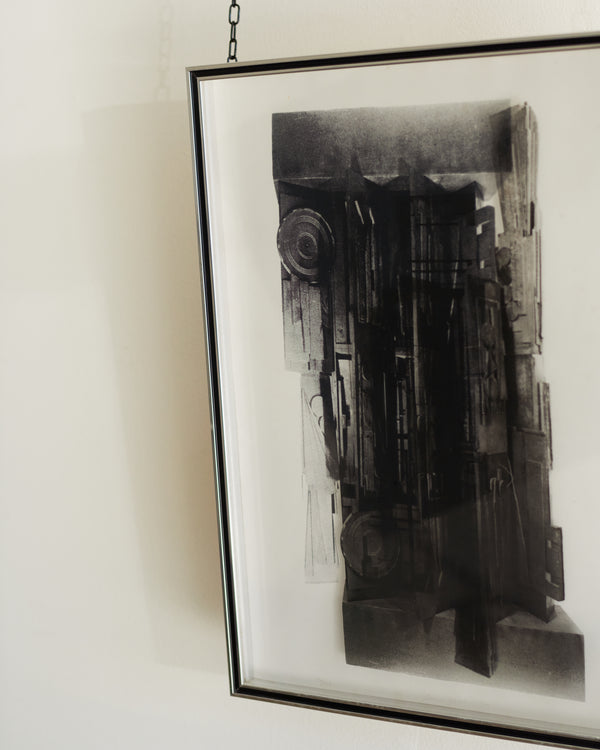 Four in the Morning by Louise Nevelson , 1966 - Mixed Media hanging on background